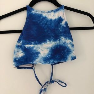 cupshe tye dye halter bikini top